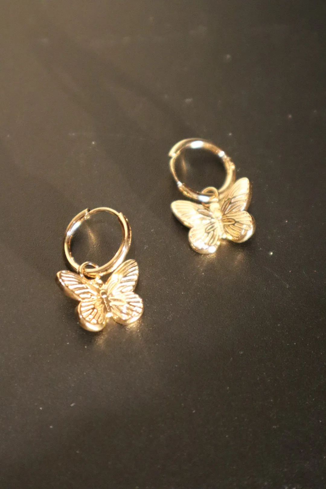 18K Gold stainless steel Butterfly Earrings