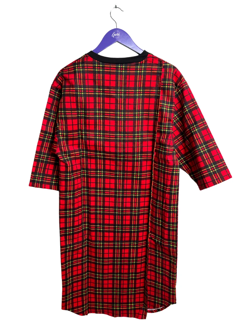 Adaptive Flannel V-Neck Nightshirt