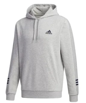 ADIDAS ADULT COZY FLEECE HOODIE - GREY/NAVY