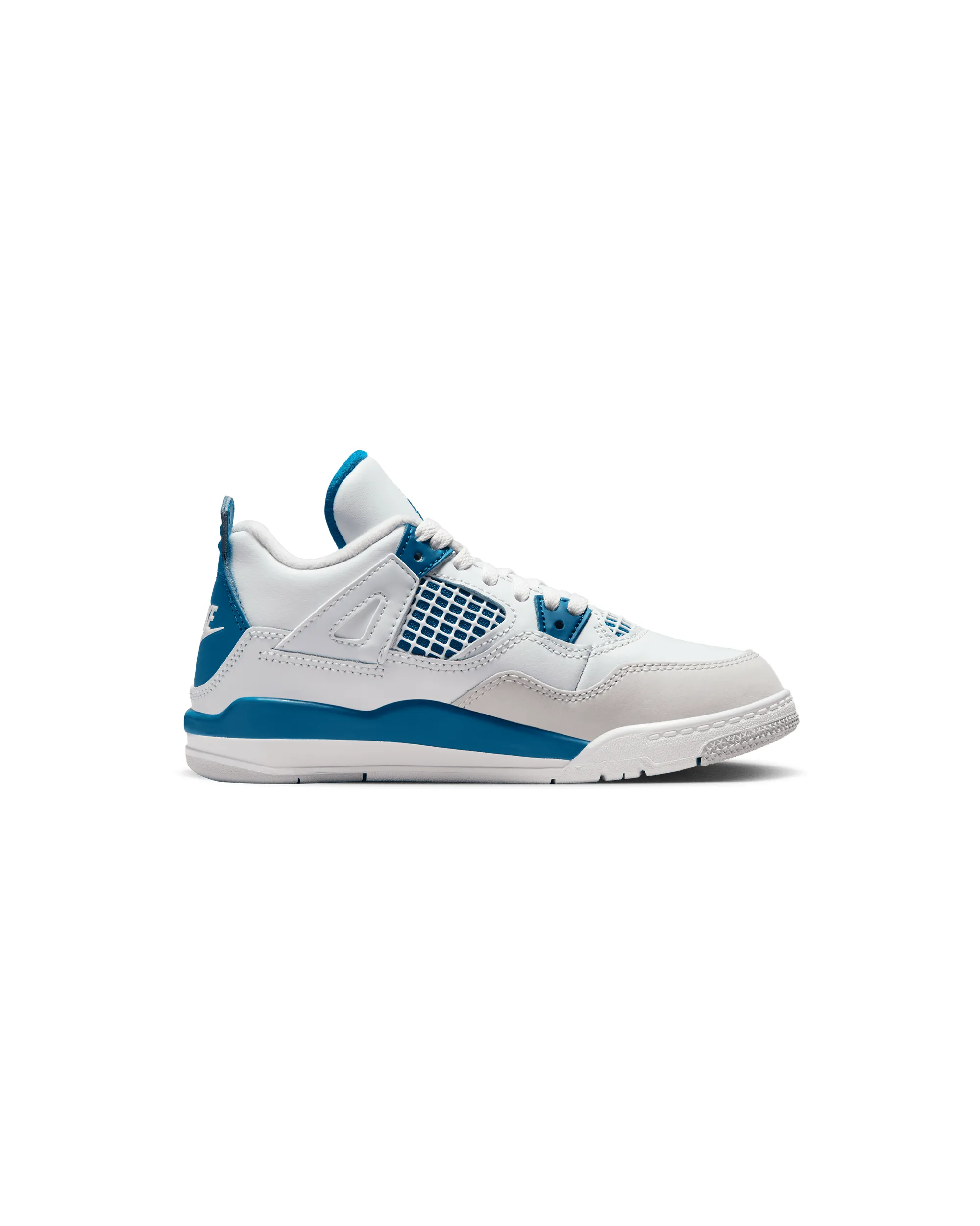 Air Jordan 4 Retro (Ps) - Off White / Military Blue / Neutral Grey