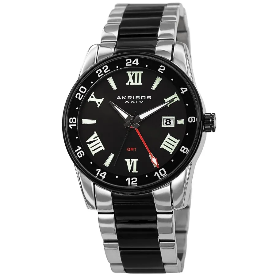 Akribos Xxiv Quartz Black Dial Men's Watch AK1055TTB