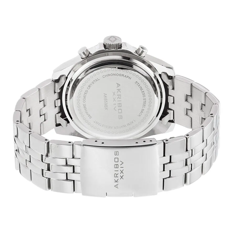 Akribos Xxiv Silver Dial Stainless Steel Men's Watch AK659SS