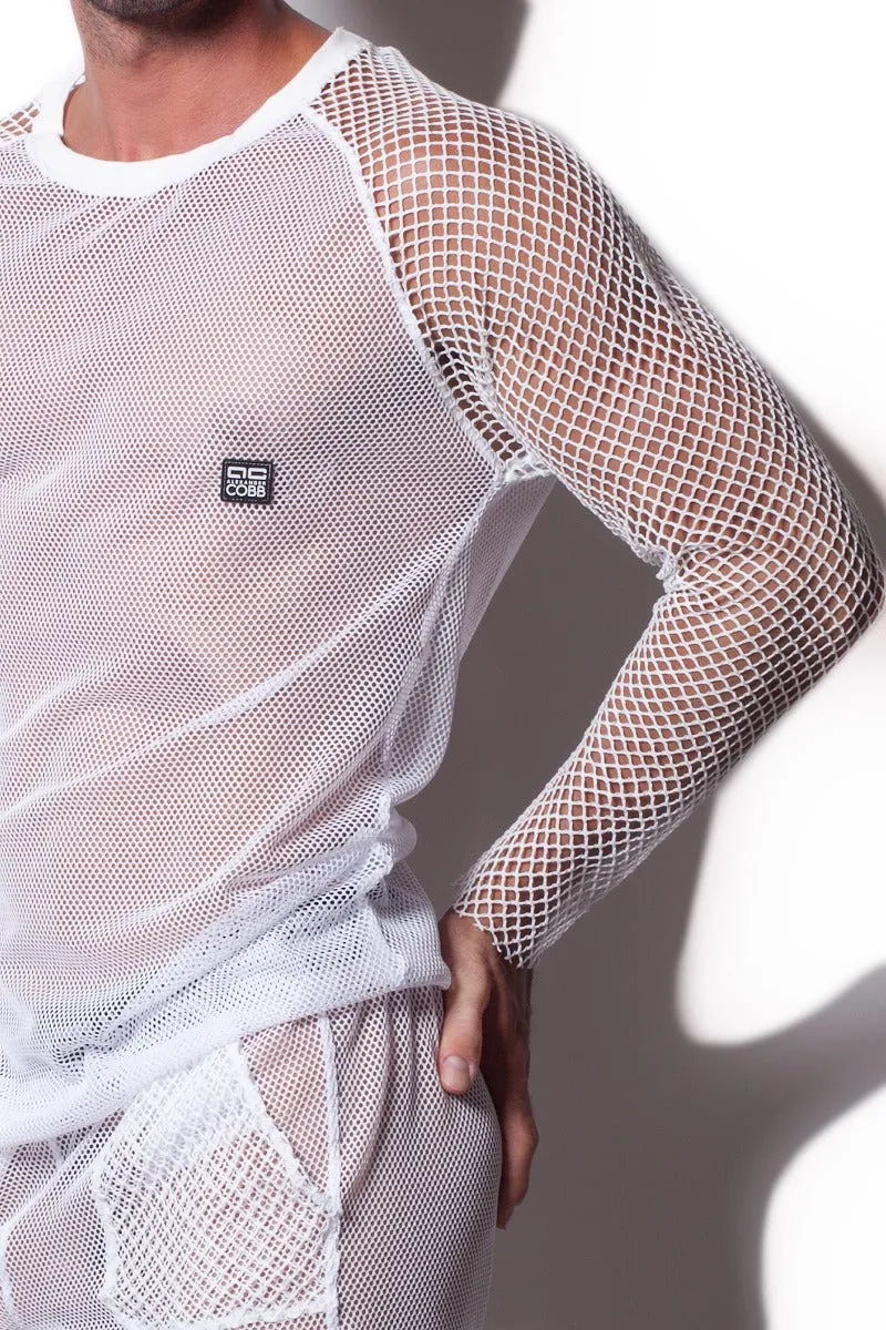 Alexander Cobb Expose Mesh Shirt White