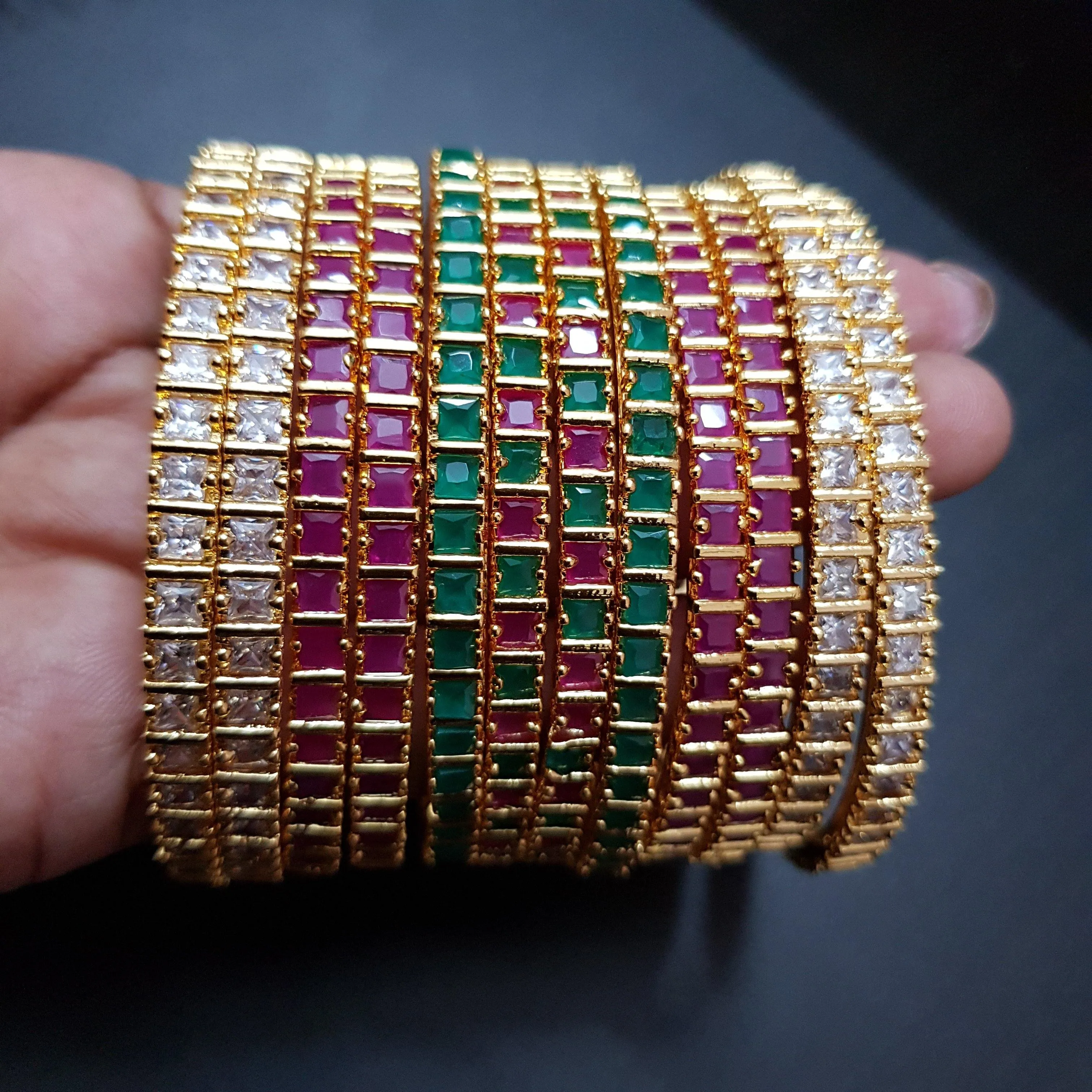 American Diamond Studded Bangles