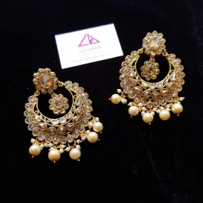 American Diamond Studded Chandbali Earrings