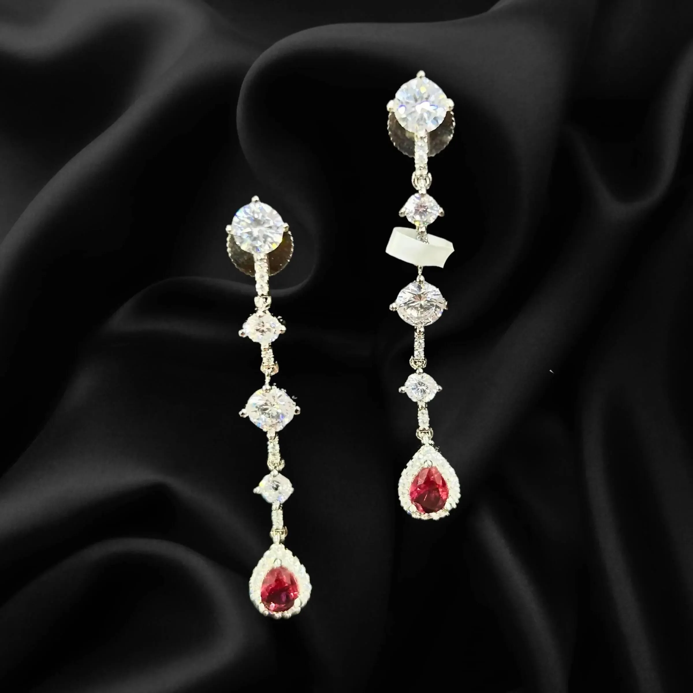 American Diamond Studded Earrings Set