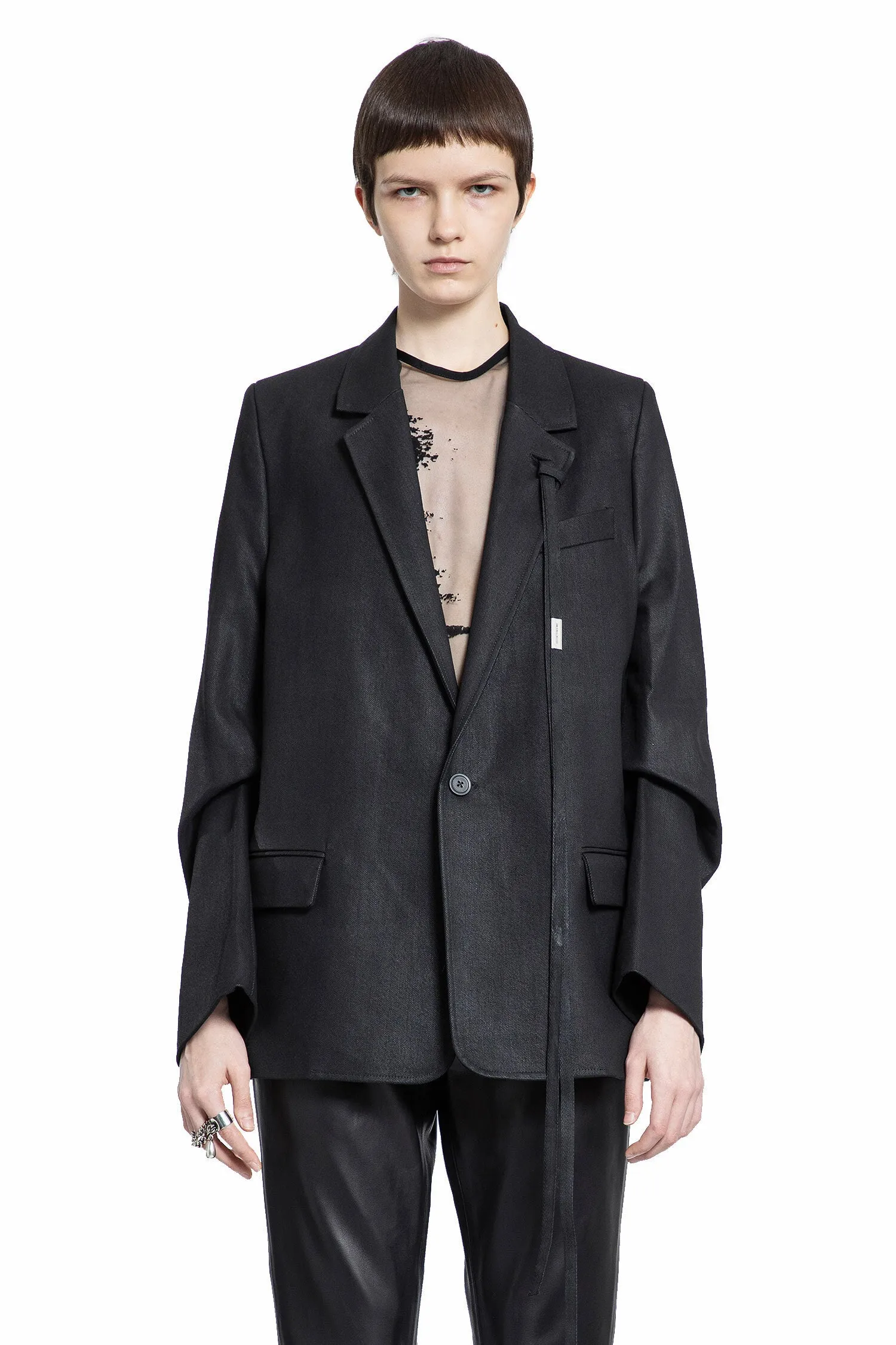 ANN DEMEULEMEESTER WOMAN BLACK BLAZERS