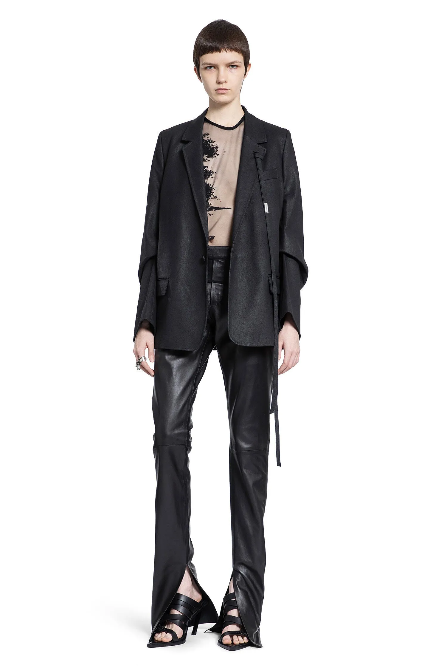 ANN DEMEULEMEESTER WOMAN BLACK BLAZERS