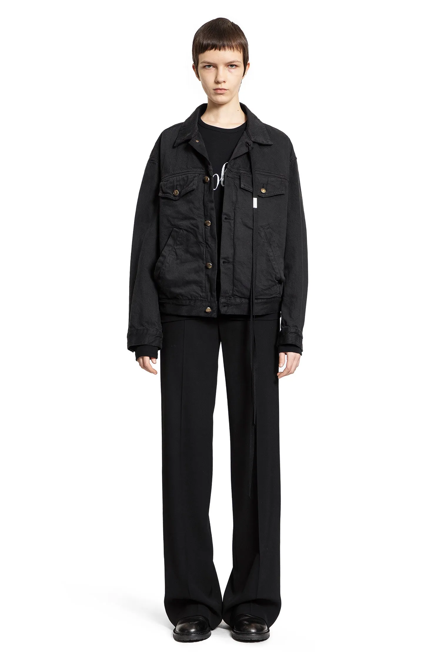 ANN DEMEULEMEESTER WOMAN GREY JACKETS