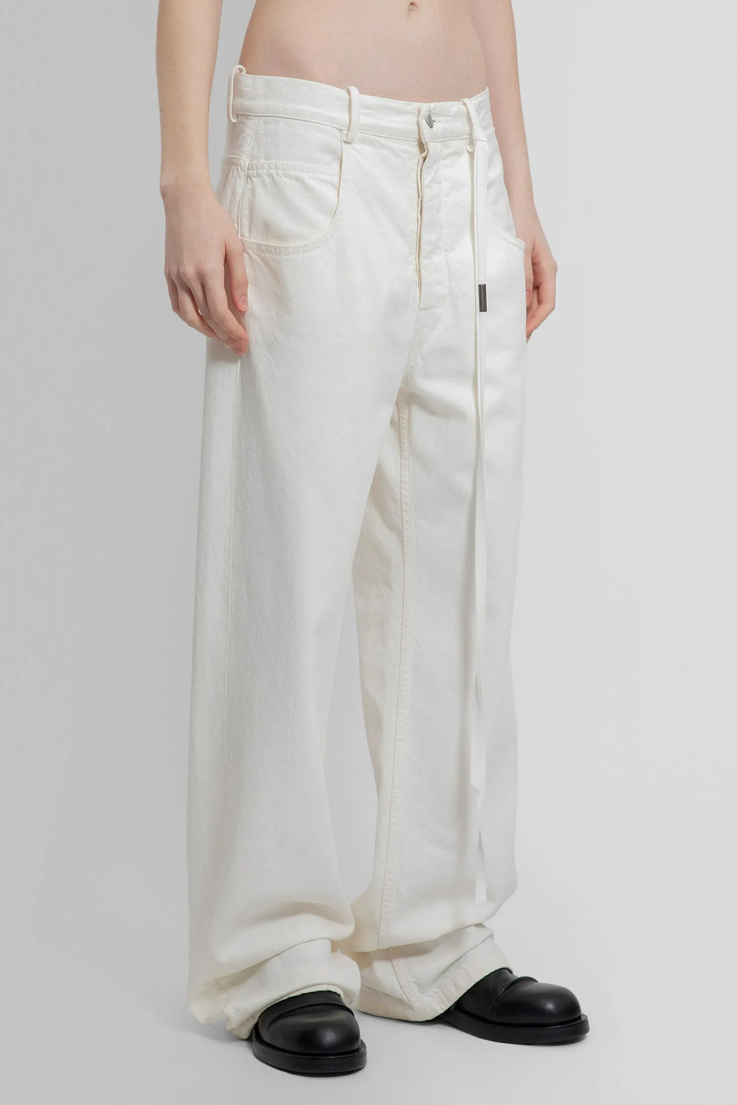 ANN DEMEULEMEESTER WOMAN WHITE JEANS