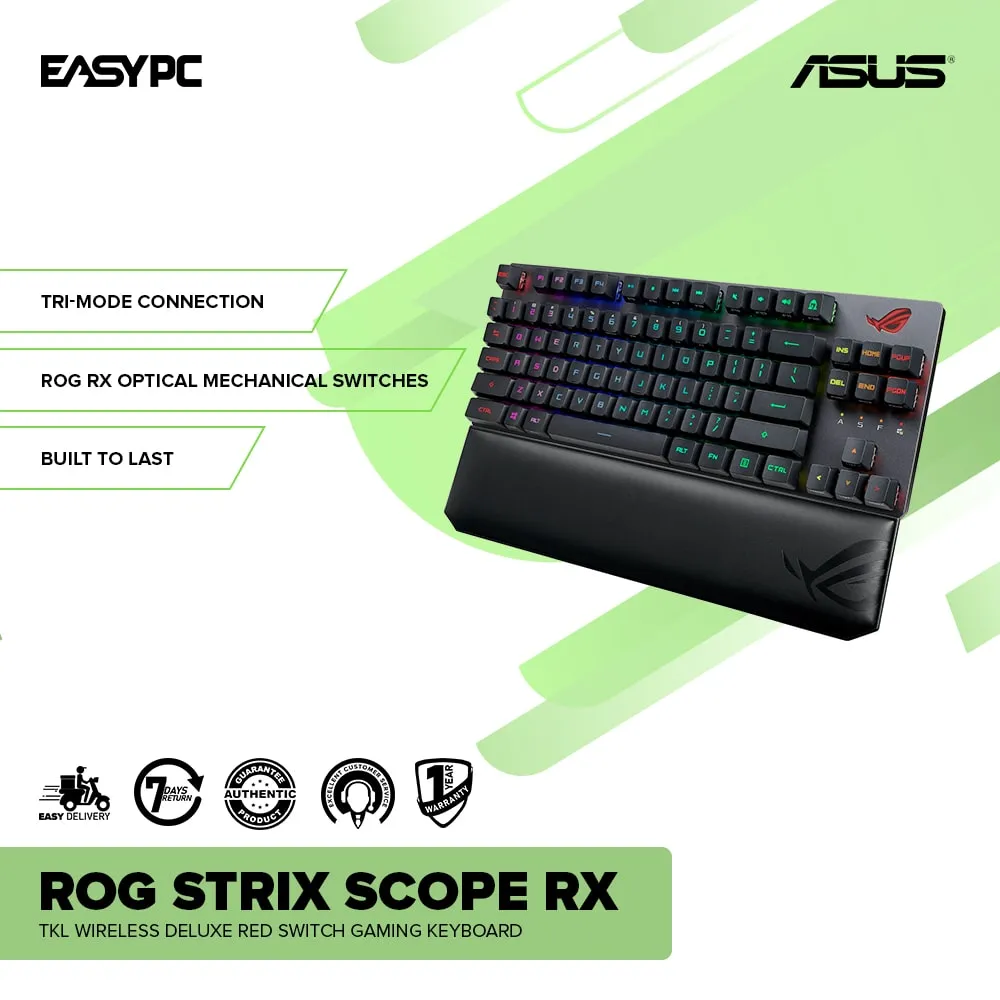 Asus ROG Strix Scope RX TKL Wireless Deluxe Red Switch Gaming Keyboard