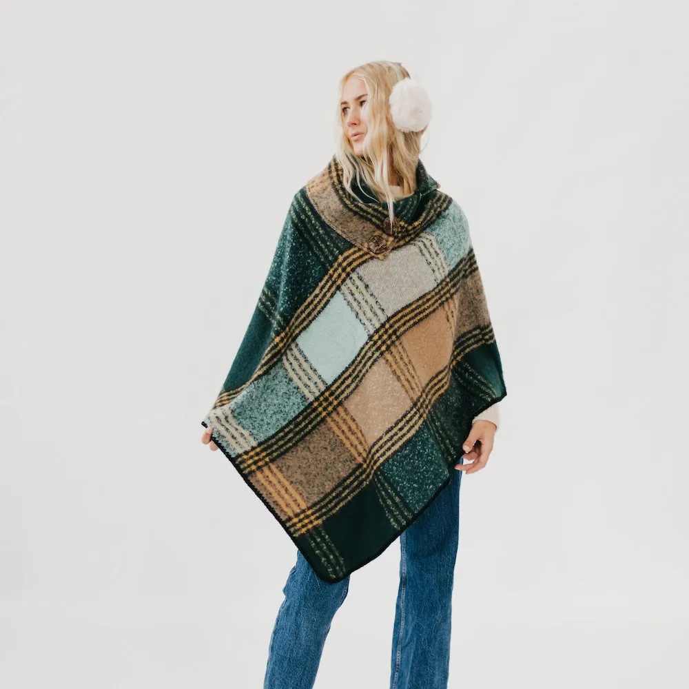 Bianca Button Neck Poncho