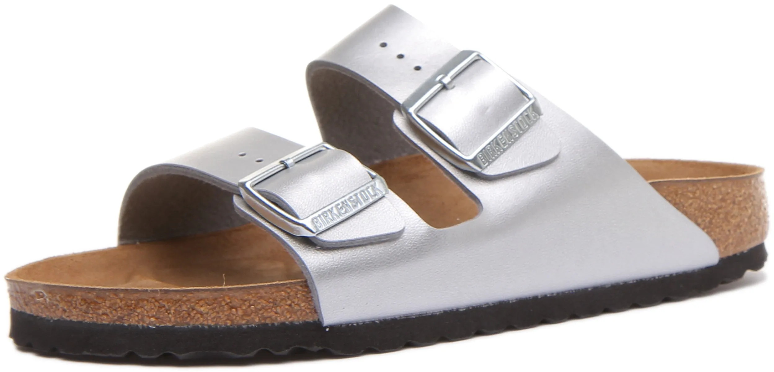 Birkenstock Arizona In Silver For Women | Narrow Fit