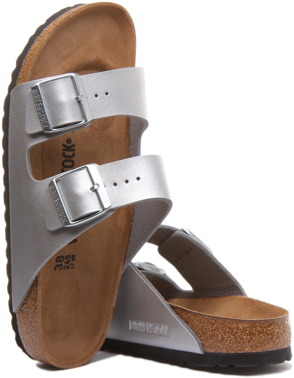 Birkenstock Arizona In Silver For Women | Narrow Fit