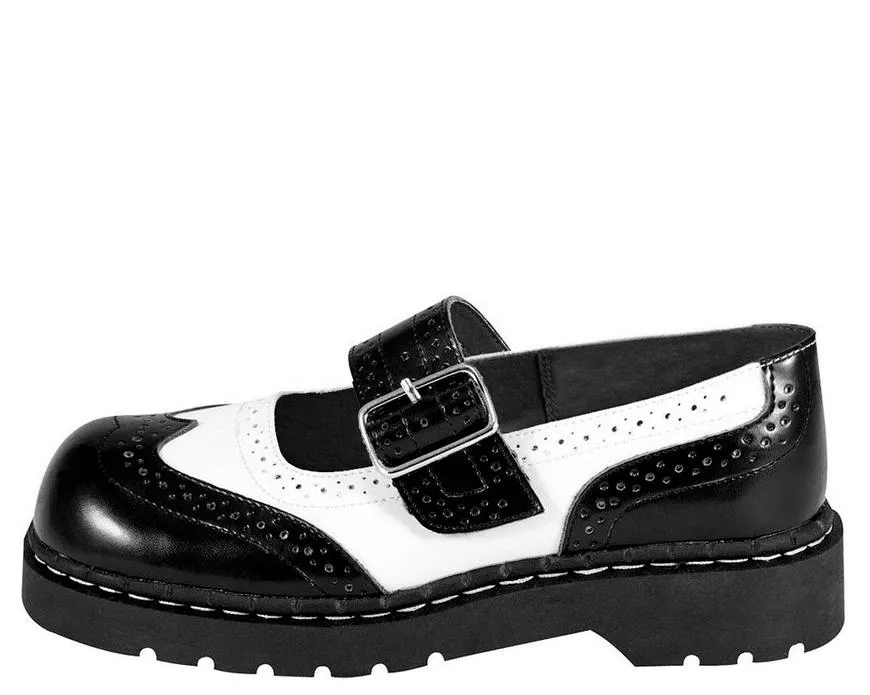 Black & White Brogue Mary Janes