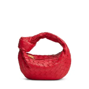 BOTTEGA VENETA Ladies Mini Woven Jodie Bag, Sunburn Red