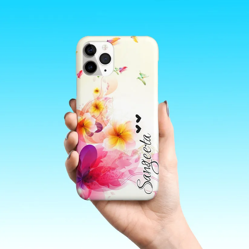 Butterfly Floral Slim Phone Case Cover For Oppo