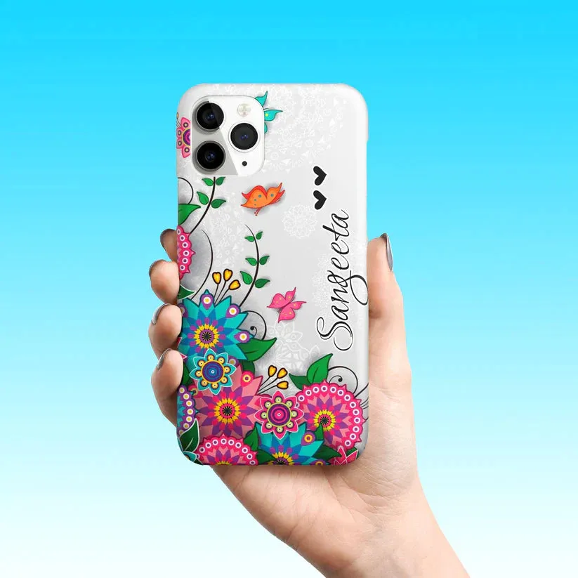 Butterfly Floral Slim Phone Case Cover