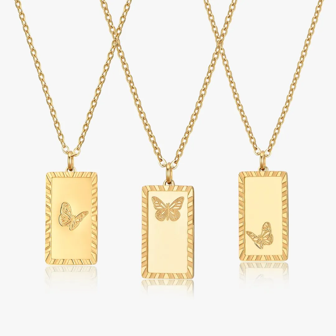 Butterfly Trio Necklace in Gold (Not A Set)