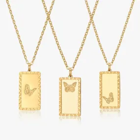 Butterfly Trio Necklace in Gold (Not A Set)