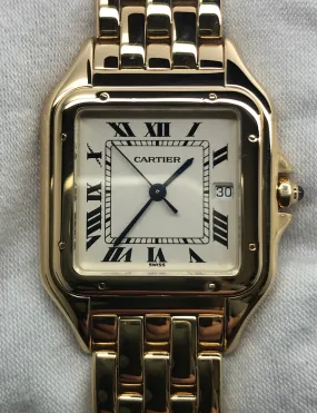 Cartier Panthere 28mm 1060 2 White Dial Quartz Men's Watch