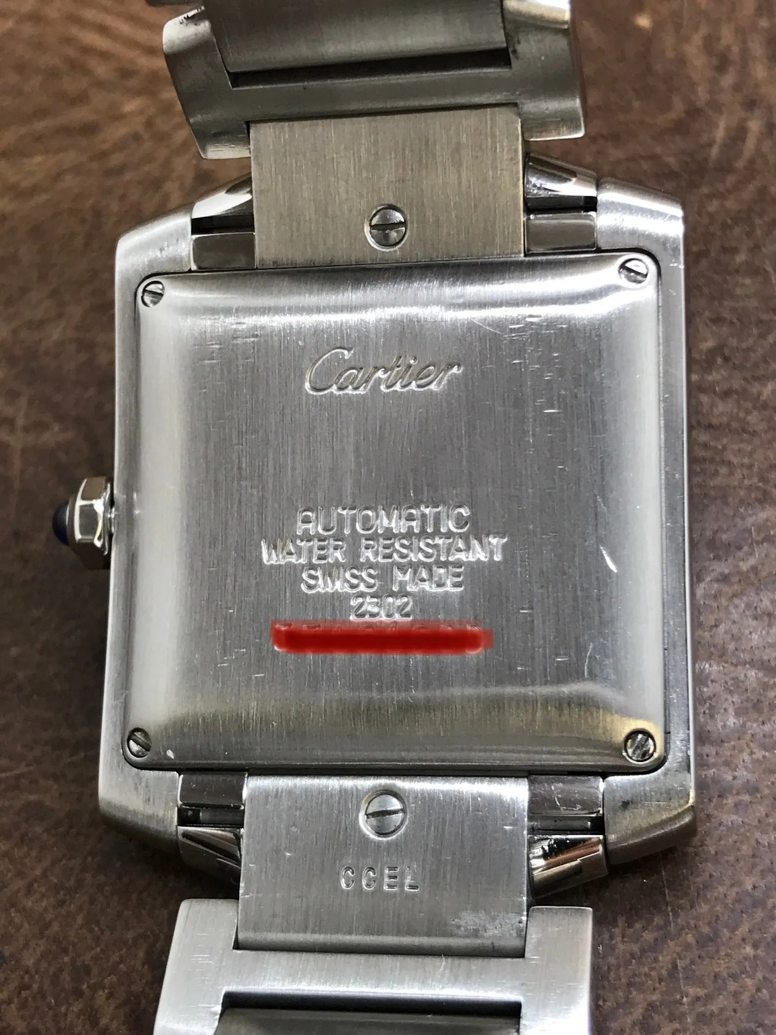 Cartier Tank Francaise 2302 White Dial Automatic Men's Watch