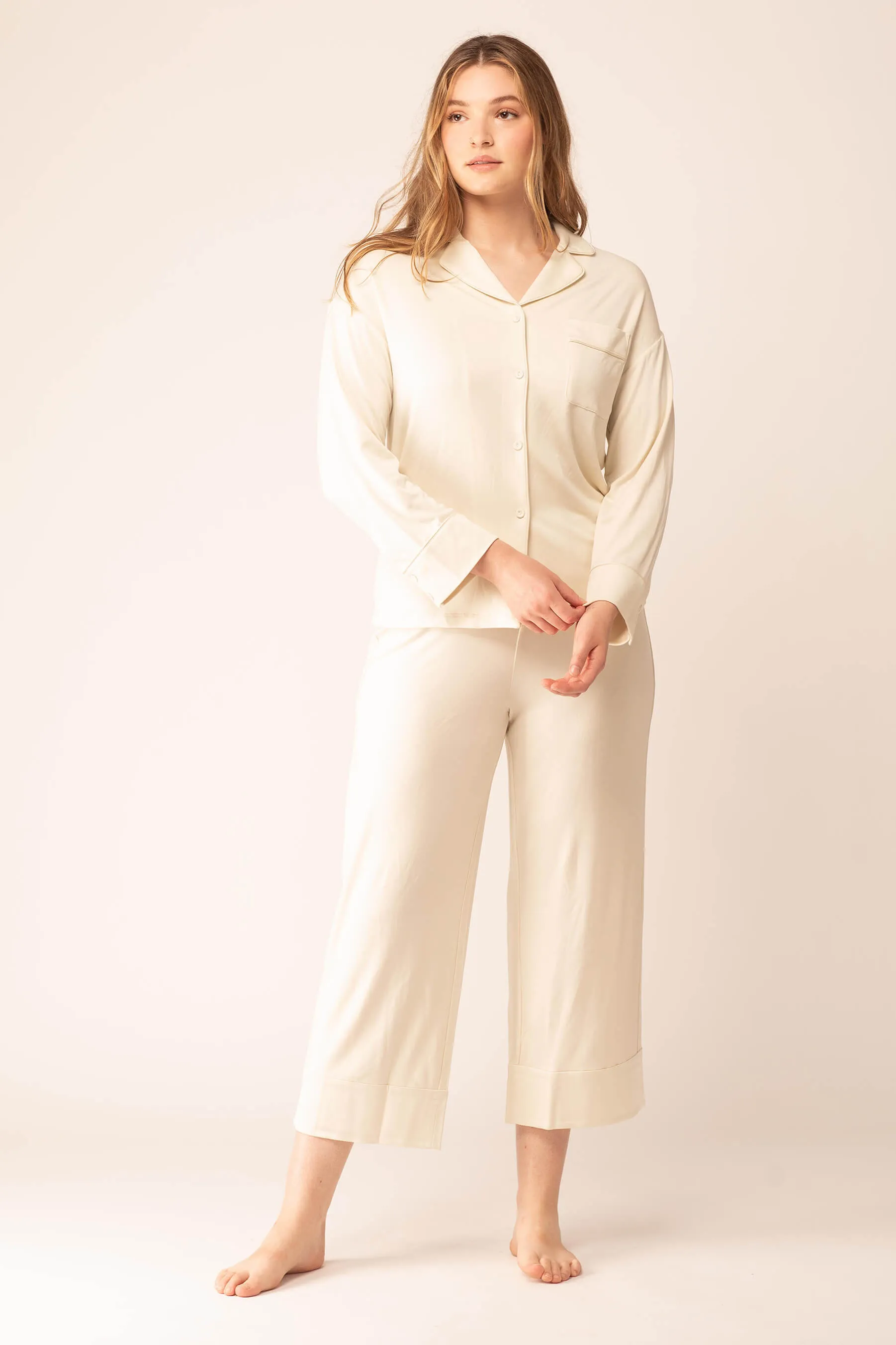 Classic Cozy Button-Up Pajama Top 2.0