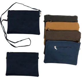 CLEARANCE CROSSBODY ENVELOPE BAG (CASE OF 36 - $2.00 / PIECE)  Wholesale Crossbody Envelope Bag in Assorted Denim Colors SKU: M407-JEANS-36