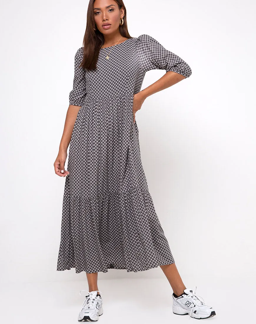 Ellery Maxi Dress in Check it Out Black