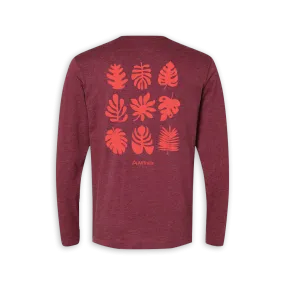 Foliage Long Sleeve Tee - Heather Red Rock