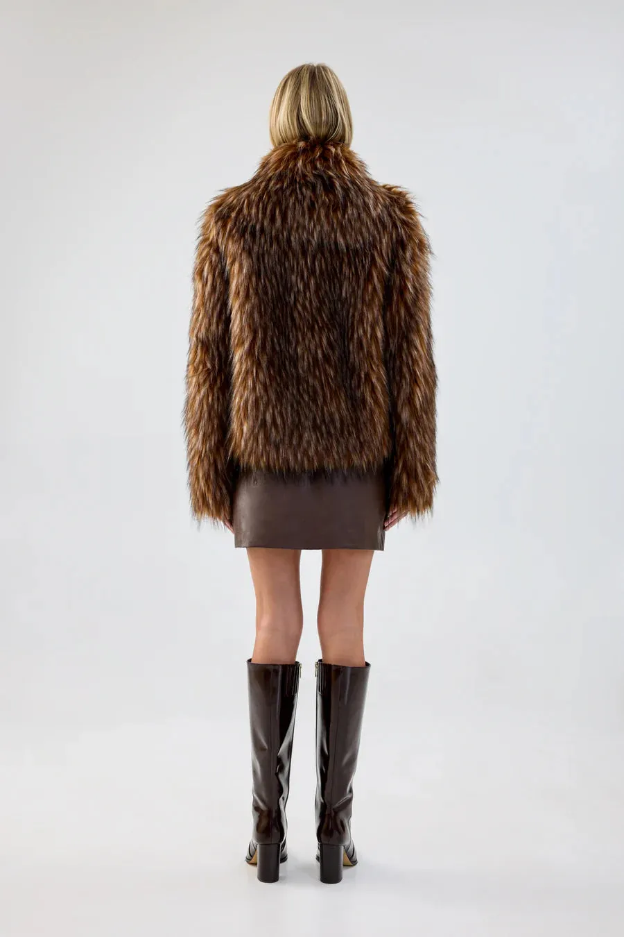 Fur Delish Jacket | Brown Raccoon