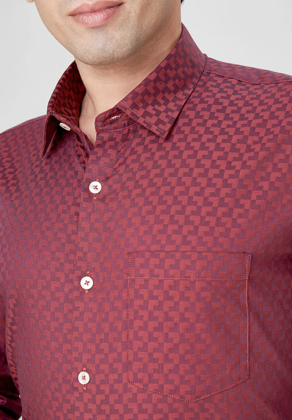 Giza Pure Cotton Formal-Slim Fit Shirt - S39097