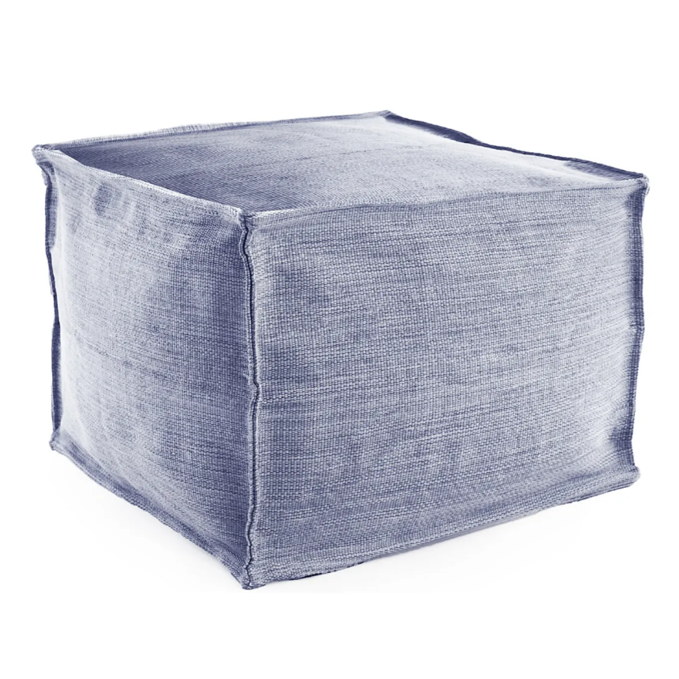 Indoor/Outdoor Pouf - Mingled Denim