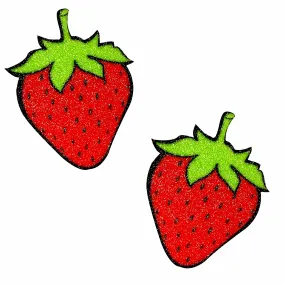 Juicy Strawberry Glitter Nipple Cover Pasties