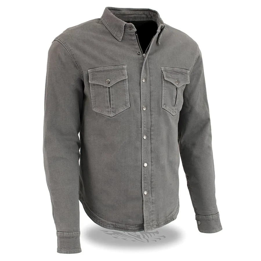 Men’s Armored Denim Biker Shirt w/ Aramid® by DuPont™ Fibers