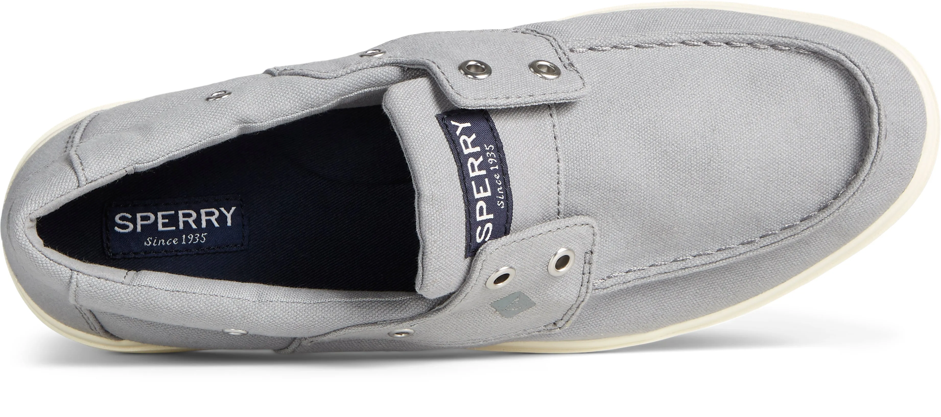 Men's Outer Banks 2-Eye Canvas Boat Shoe - Grey (STS23865)