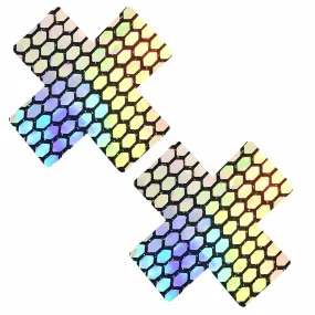 Mirrored Mayhem Holographic X Factor Nipple Cover Pasties