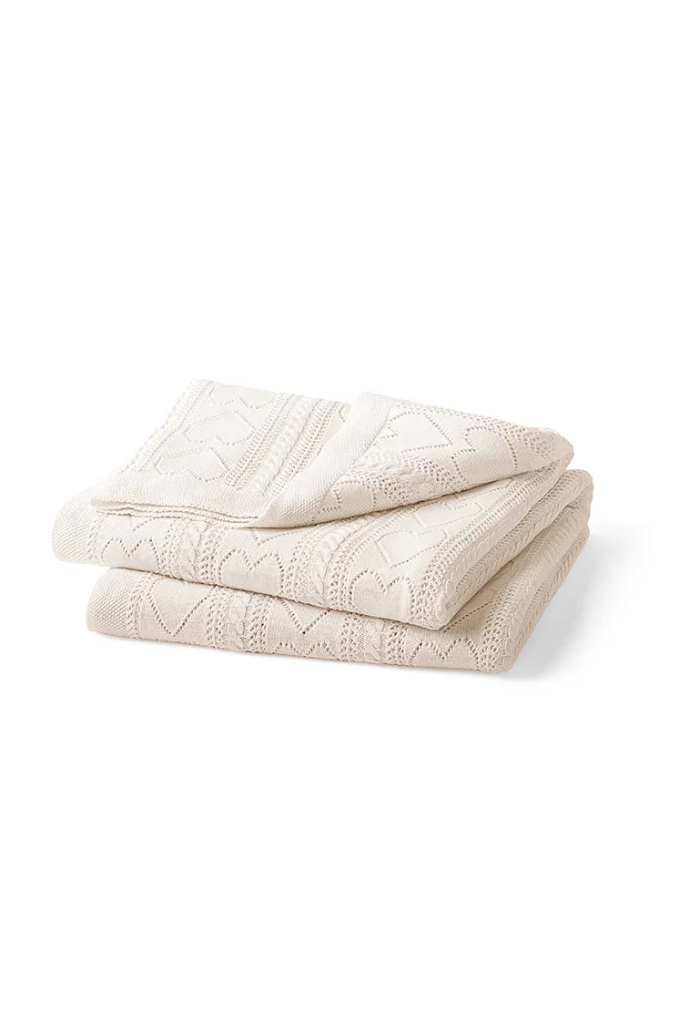 Pointelle Throw Blanket