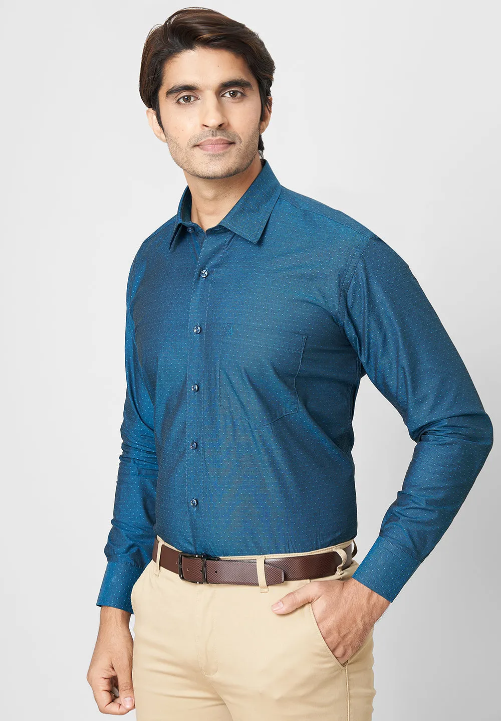 Pure Cotton Formal-Regular Fit Shirt - 42623