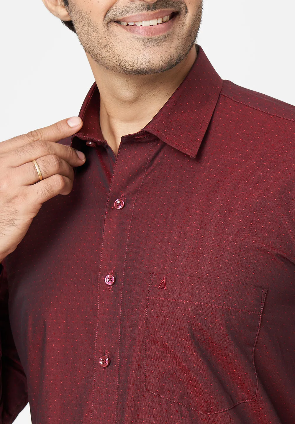 Pure Cotton Formal-Regular Fit Shirt - 42625