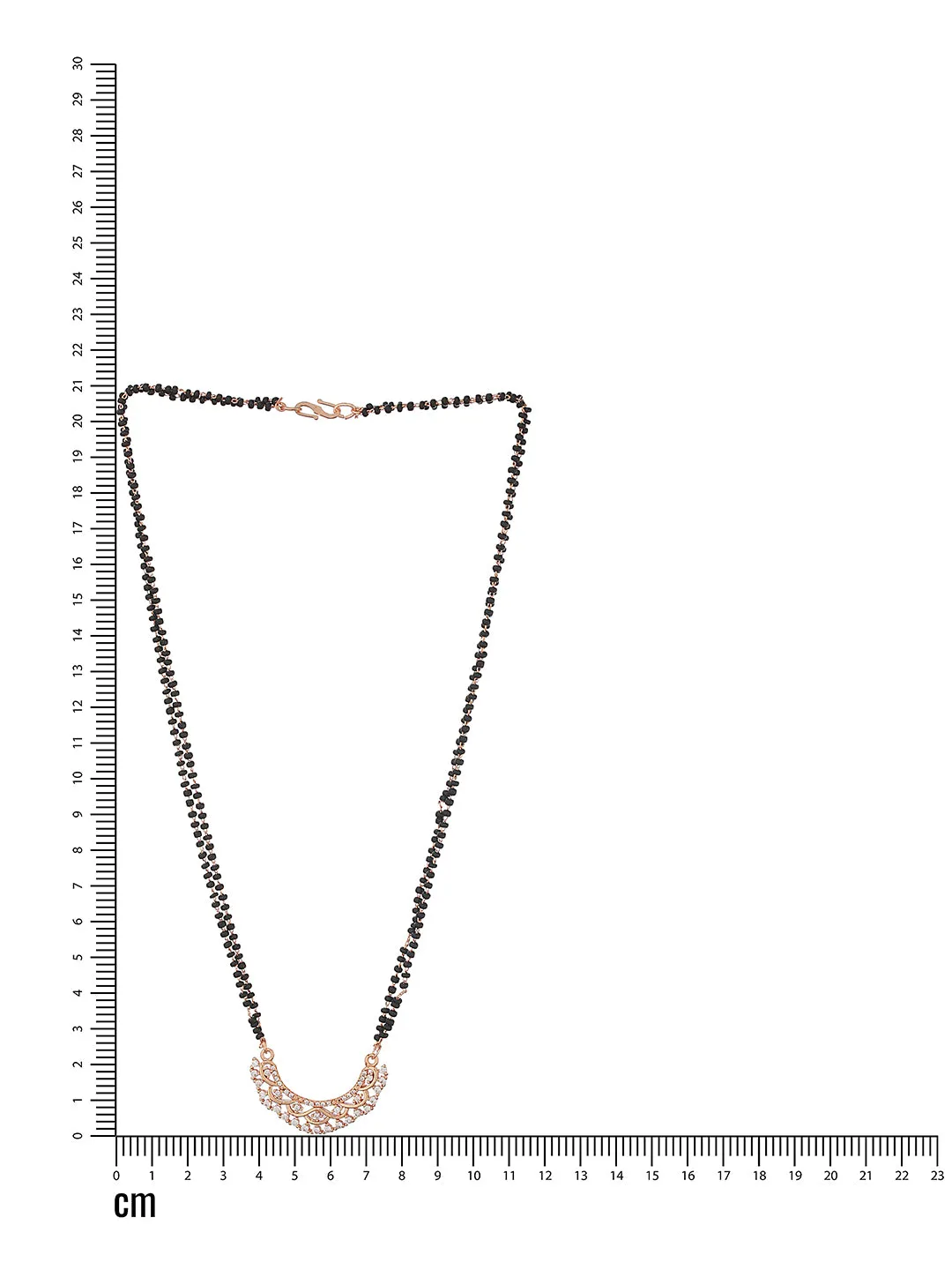 Rose Gold Plated American Diamond Studded Mangalsutra