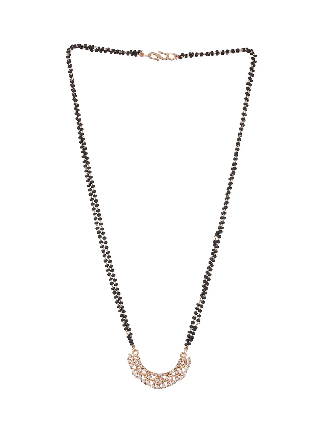 Rose Gold Plated American Diamond Studded Mangalsutra