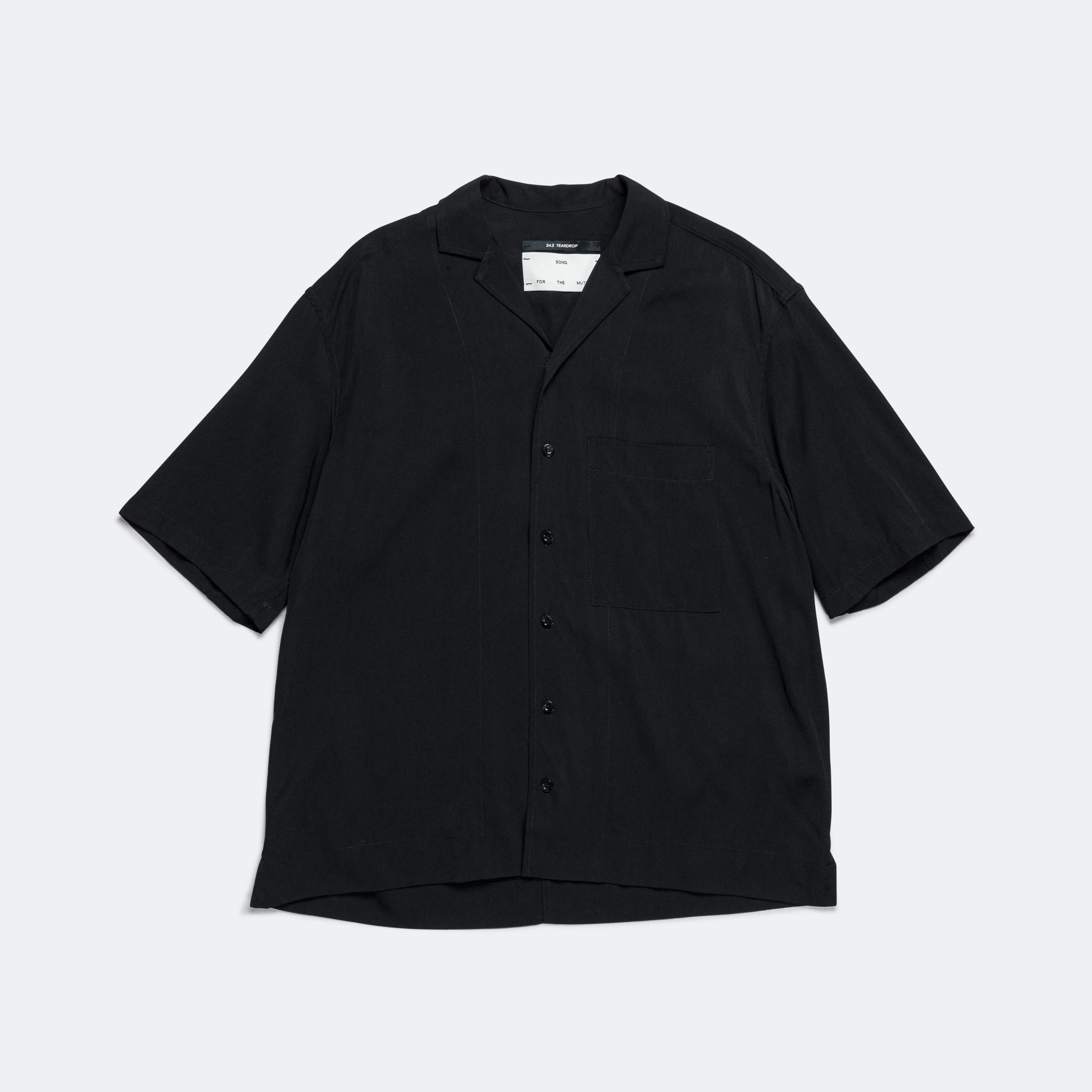 SFTM SS Box Shirt - Black Viscose