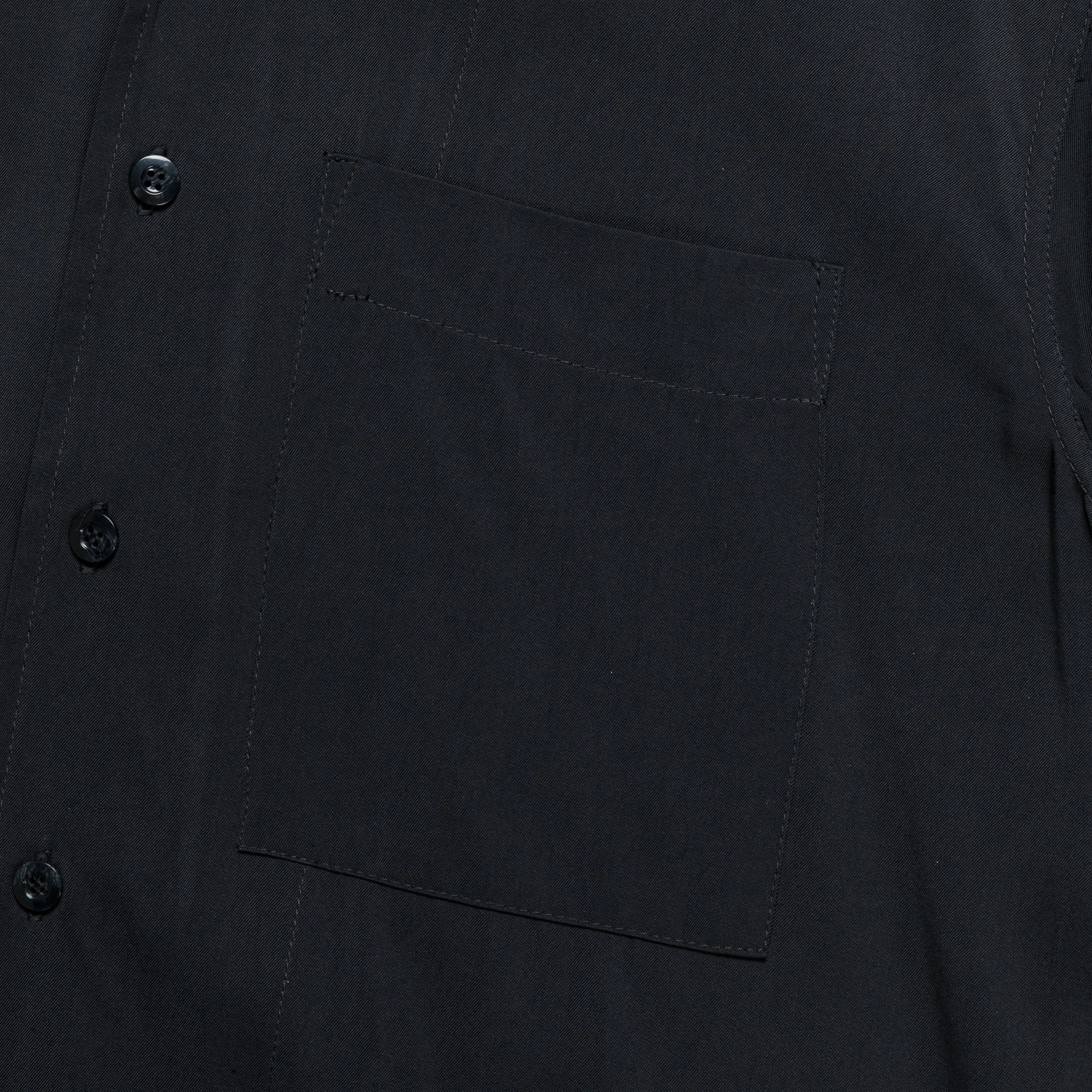 SFTM SS Box Shirt - Black Viscose