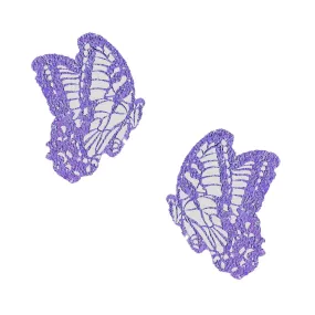 Super Sparkle Lavender Glitter Beautiful Butterfly Kisses Nipple Cover Pasties