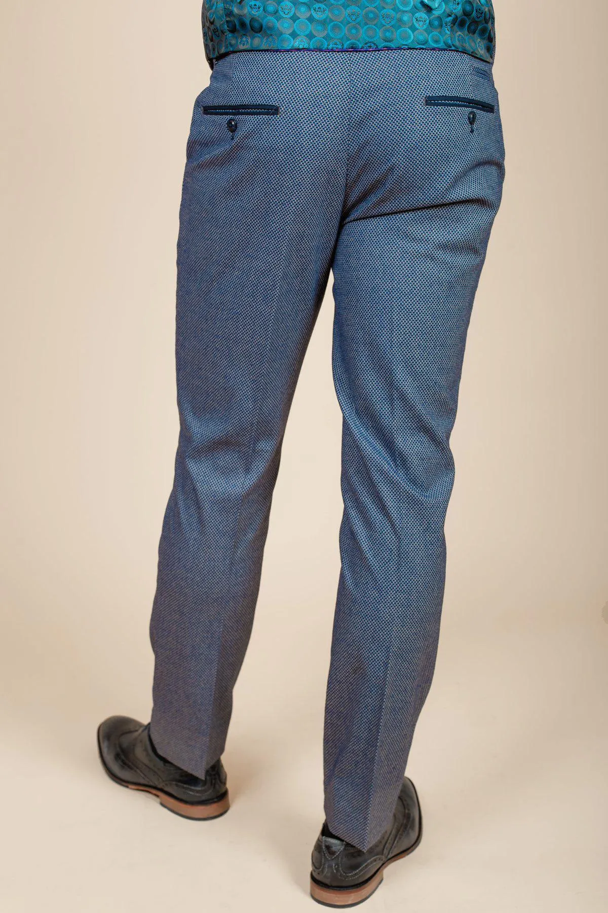 WILSON - Blue Birdseye Trousers